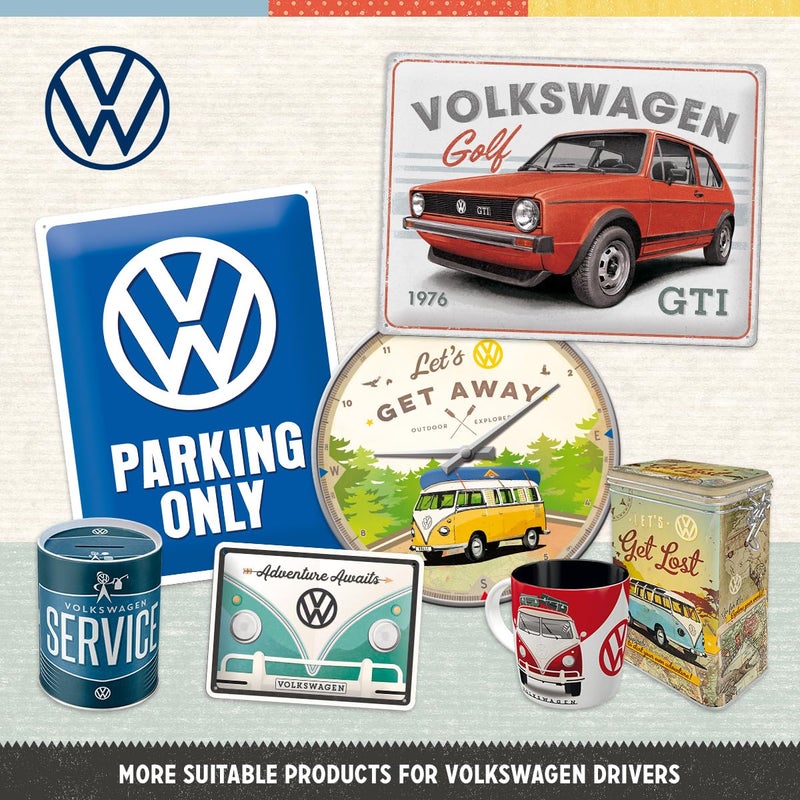 Nostalgic Art Nostalgic-Art Retro storage tin box flat, 84.5 oz, VW Bulli â€“ Let's Get Lost â€“ VW Bus Gift idea, Official License Product (OLP), metal can with lid, vintage design - Image 3